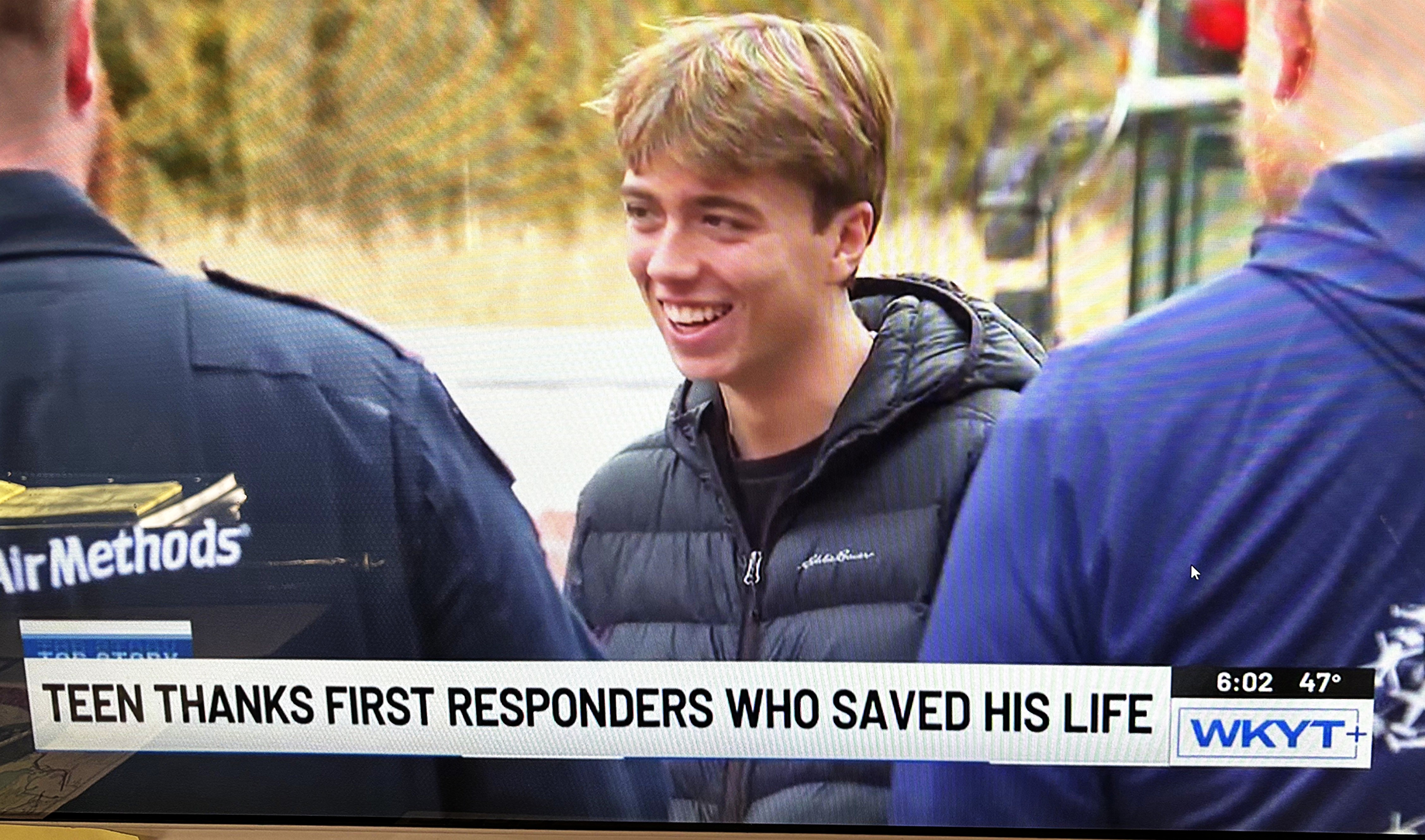 Story highlights celebration of teen rescued at Courthouse Rock
